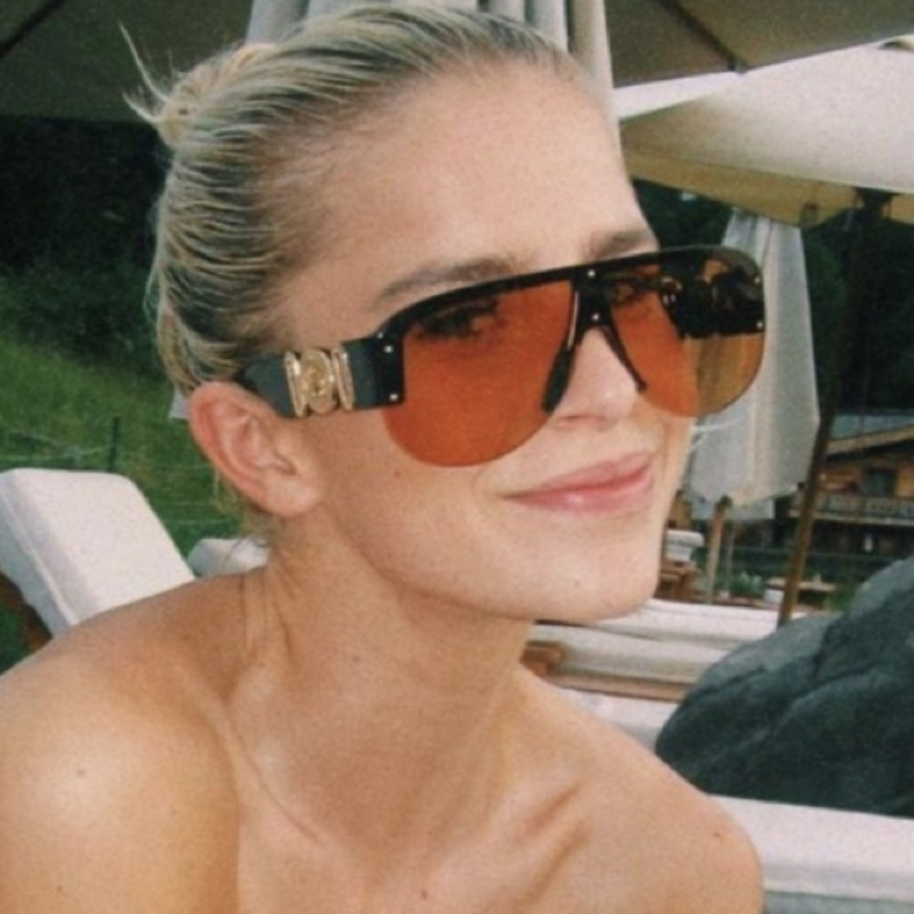 Versace Black and Brown Sunglasses